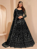 ZAALIMA FASHION Women's Semi Stitched Net Lehenga Choli with Embroidered Pattern Unstitched Blouse Piece and Dupatta Set | Women's Lehenga Cholis