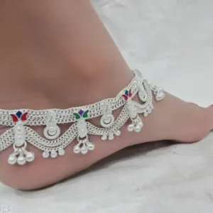 Heavy Oxidized Meenakari Charming Anklet
