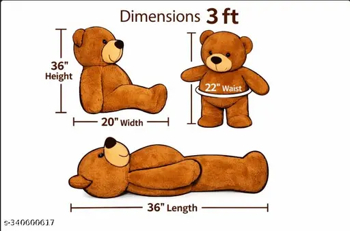 3 feet Best for gift to someone special teddy 88 cm red
