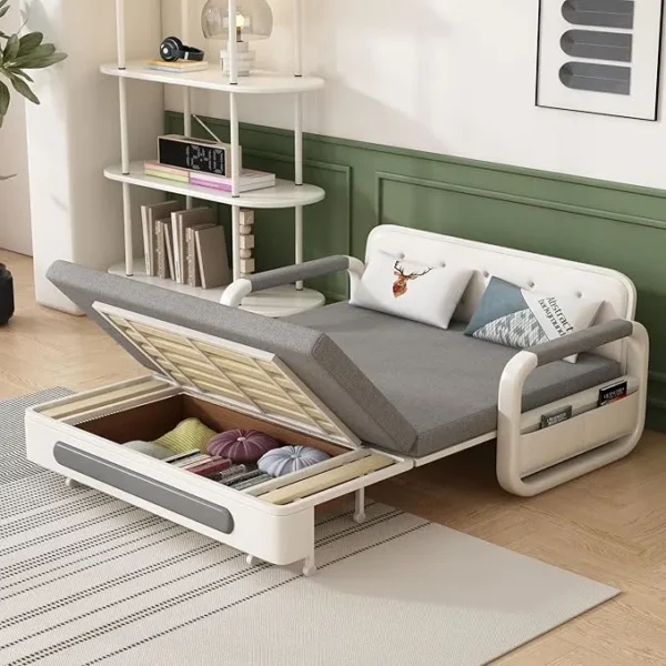 Foldable Sofa Bed with 2 Pillows
