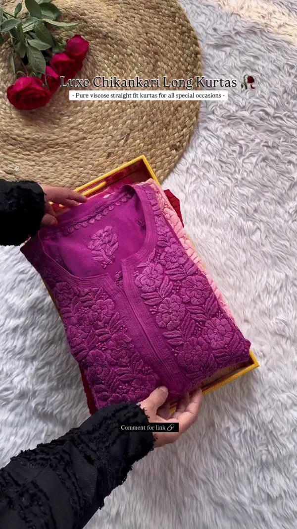 Luxe Chikankari Long Kurtas