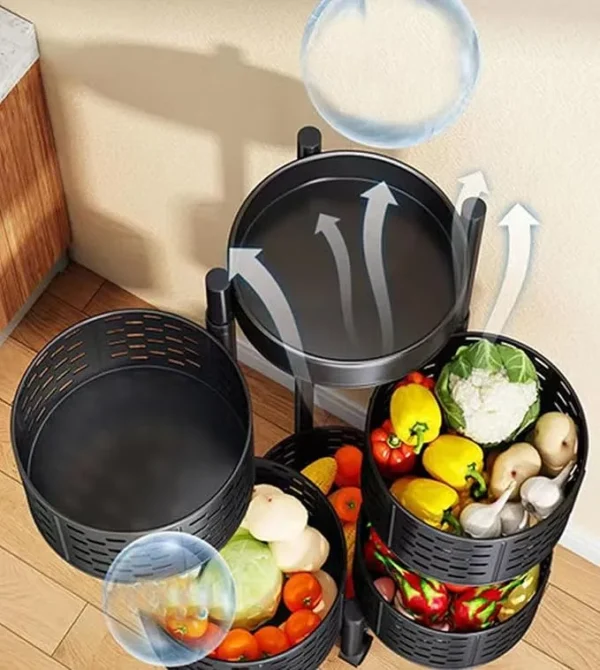 Rotating Kitchen Fruit and Vegetable Rack