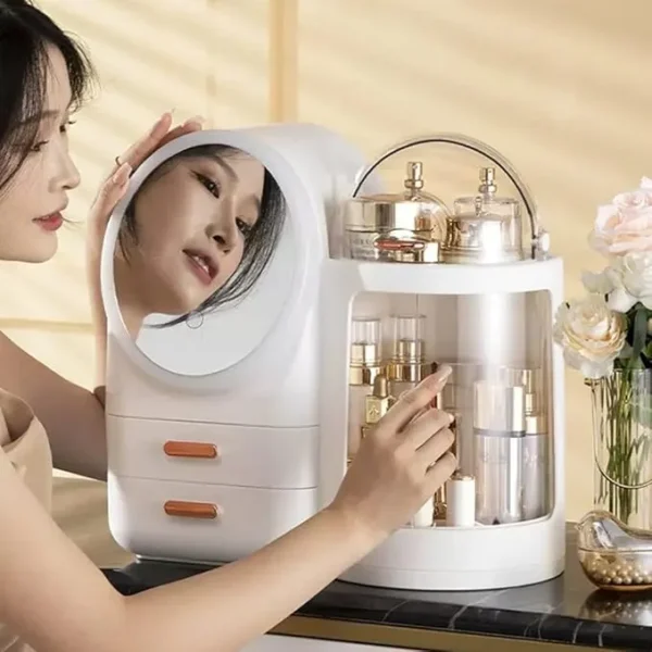 Cosmetics Storage Organizer with LED Lights