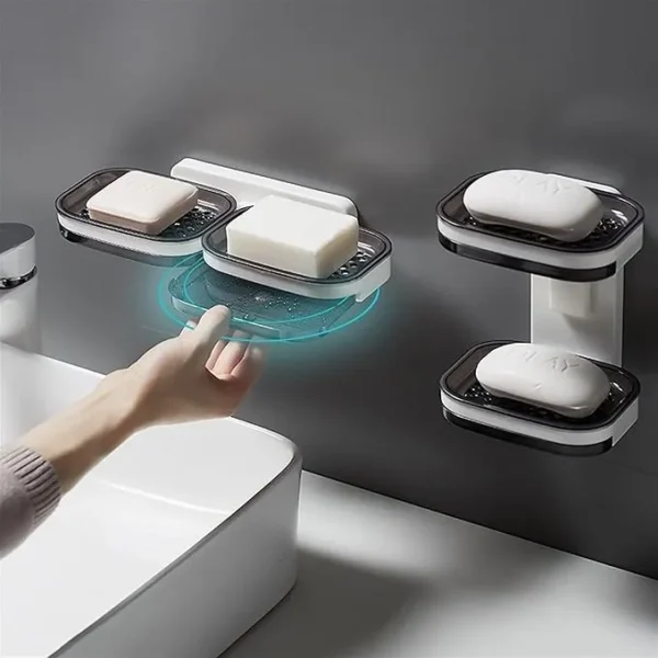 Wall-Mounted Bathroom Soap Dish Rack