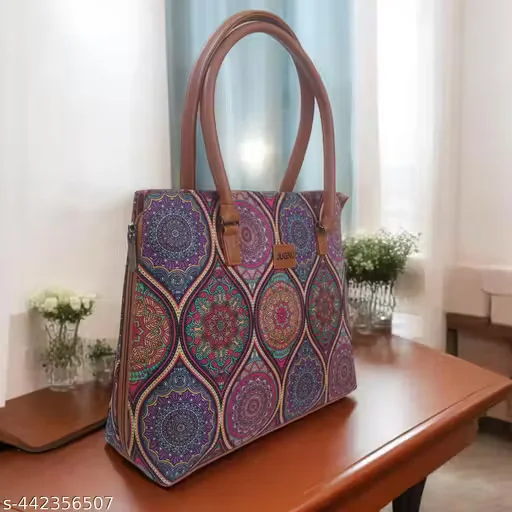 Maroon Handcrafted Jute Handbag