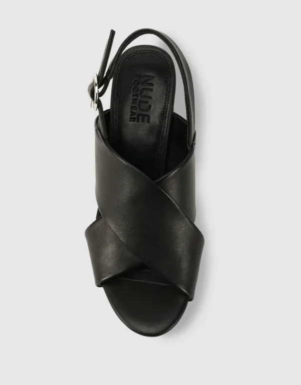 Sherrif Shoes Black Casual Back Strap Open Toe Sandals