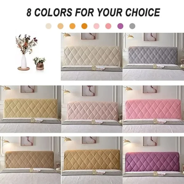 Velvet Bed Headboard Cover - Decorative Slipcover for Single