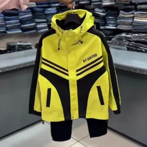 Men's Waterproof Hooded Windbreaker Jacket