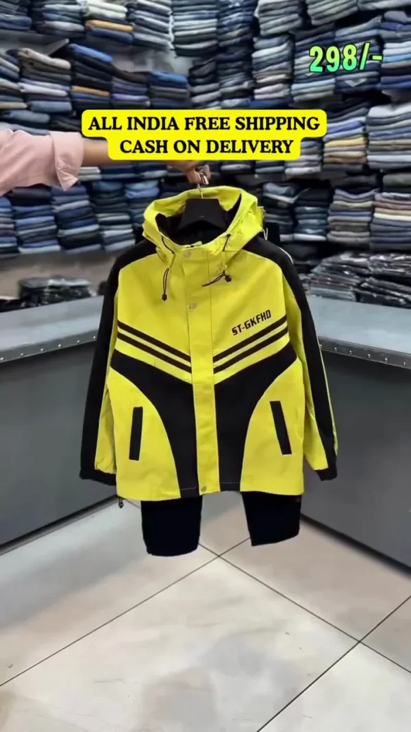 Men's Waterproof Hooded Windbreaker Jacket
