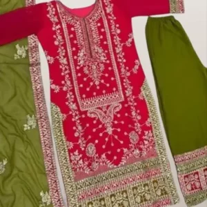 Georgette Kurti Salwar Dupatta Set