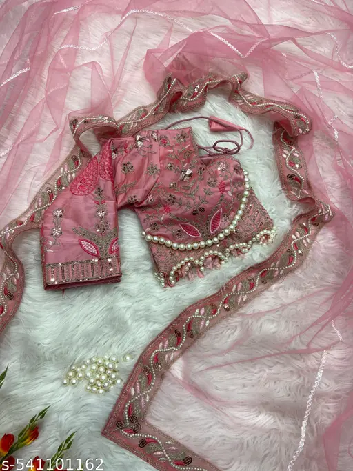 Handloom Saree with Sequins Lace Border