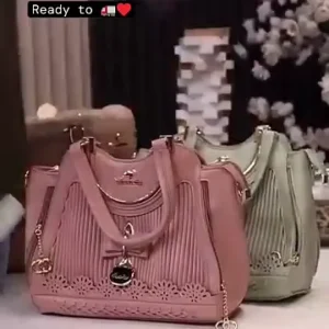 Women's Laser-Cut Designer Handbag
