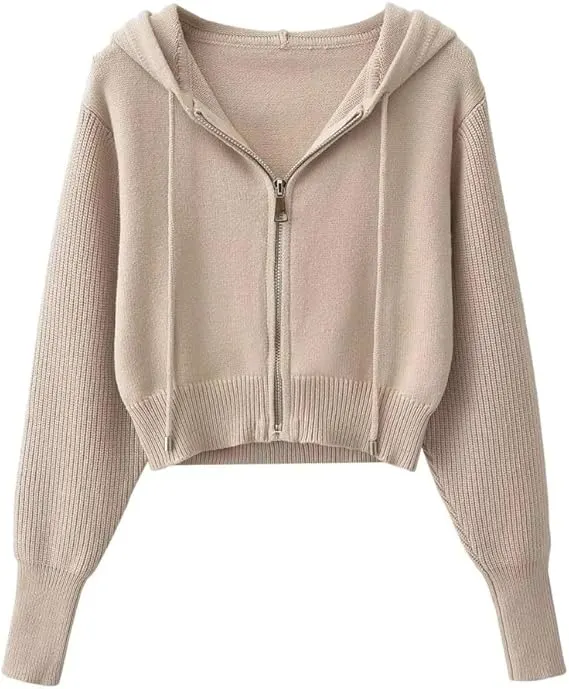 Hooded Zipper High-Waisted Short