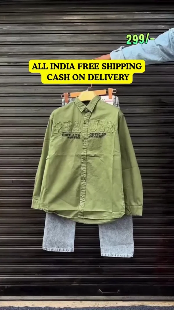 Men's Peanuts Graphic Cotton Shirt