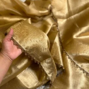 Kanchi Tissue Zari Saree With Lace Border
