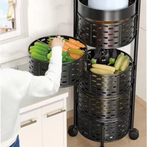 Rotating Kitchen Fruit and Vegetable Rack