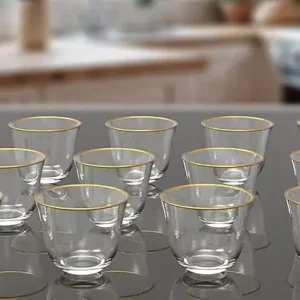 Orchid 12Pcs Glass Cawa Cups Set 70ML
