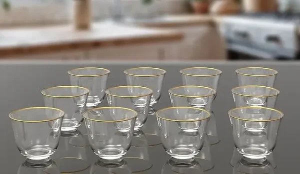 Orchid 12Pcs Glass Cawa Cups Set 70ML