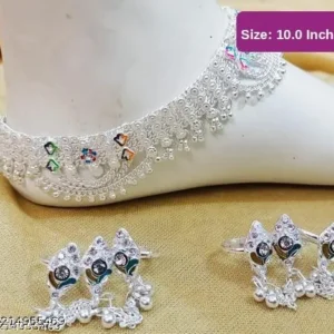 Double Polish Anklet and Toe Ring Set