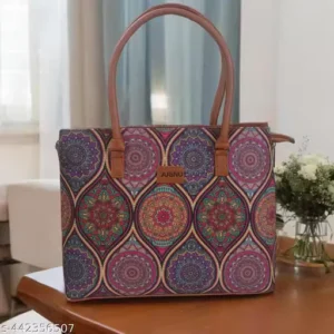 Maroon Handcrafted Jute Handbag