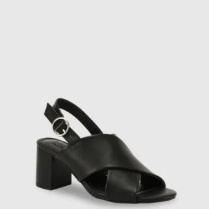 Sherrif Shoes Black Casual Back Strap Open Toe Sandals