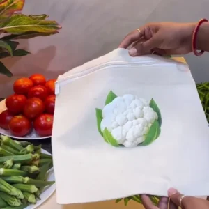Reusable Cotton Vegetable Storage Bags