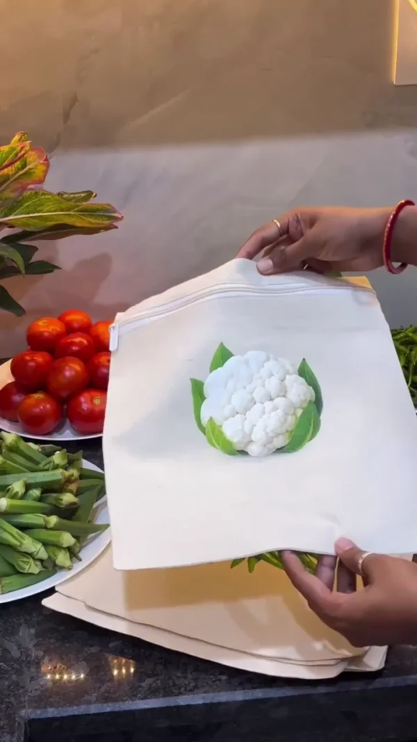 Reusable Cotton Vegetable Storage Bags