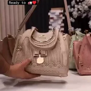 Women's Laser-Cut Designer Handbag