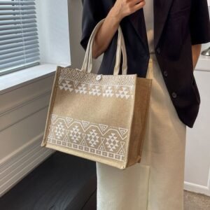 Premium Woven Jute Shopping Tote