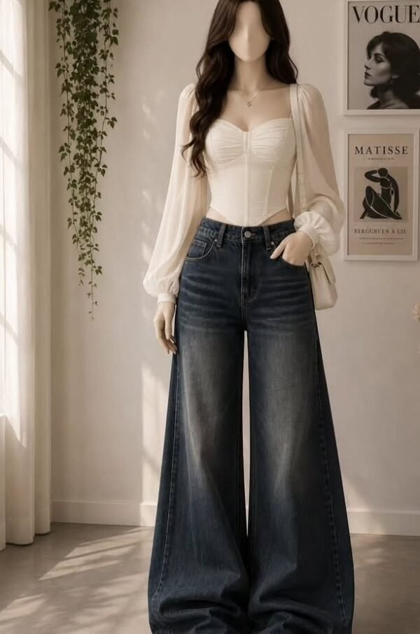 Women's High-Waist Wide Leg Jeans