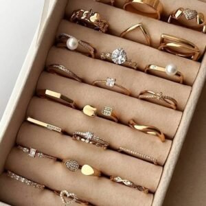 Gold-Plated Stackable Ring Set