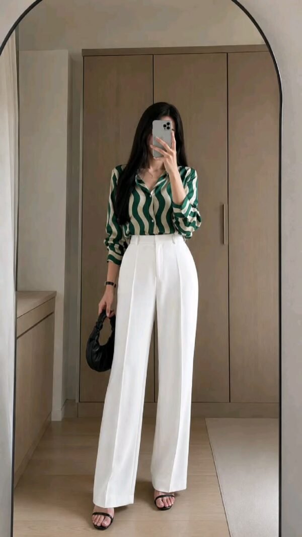 Striped Shirt & Trouser Set