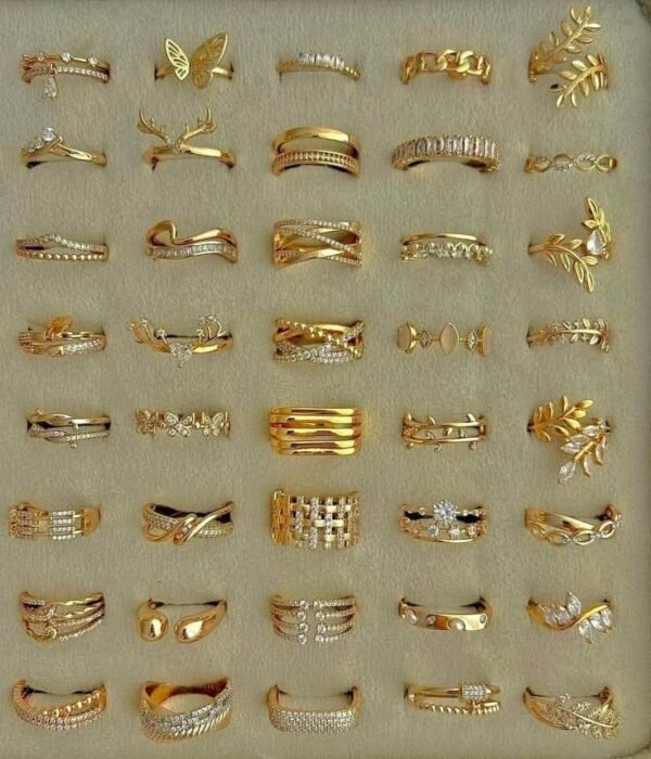 Gold Plated Stackable Rings Set
