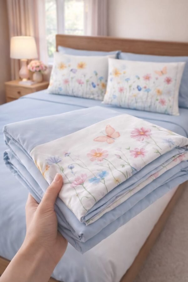 Premium Floral Cotton Bedsheet Set