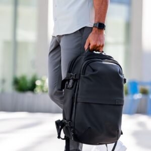 Premium Matte Black Travel Backpack