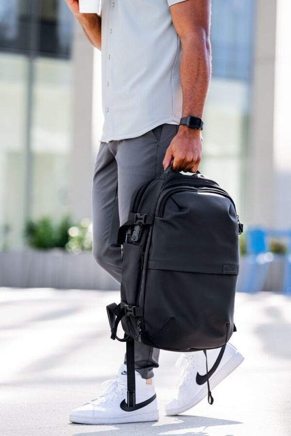 Premium Matte Black Travel Backpack