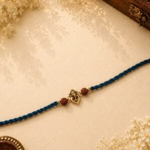 Blue Ganesha Rudraksha Rakhi
