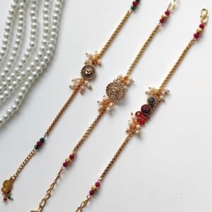 Designer Pearl Rakhi Set