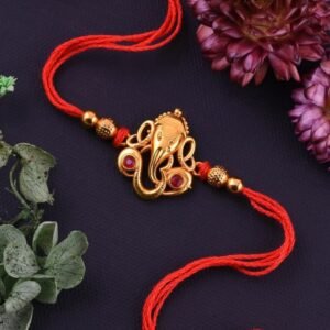 Ganesha Charm Red Thread Rakhi
