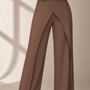 Overlap Wide Leg Trousers
