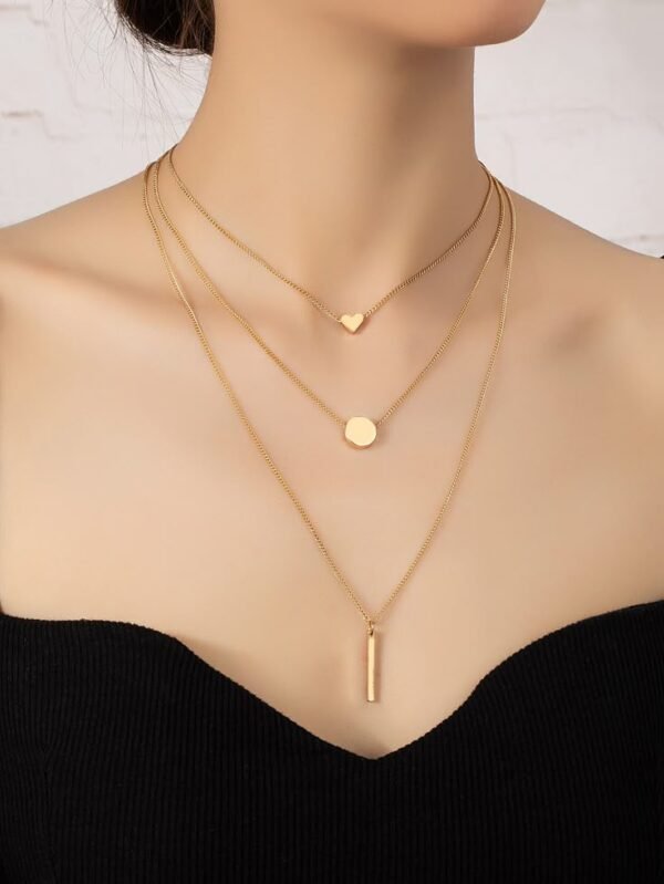 Layered Gold Chain Necklace Set