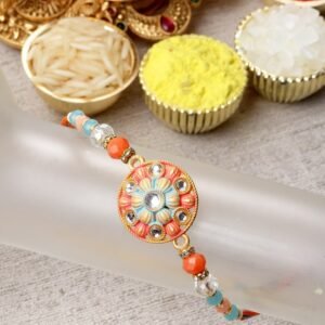 Floral Stone Designer Rakhi