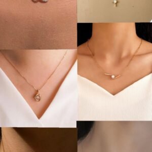 Dainty Cross Pearl Drop Necklace